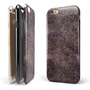 Black and Purple Watercolor Leopard Pattern iPhone 6/6s or 6/6s Plus 2-Piece Hybrid INK-Fuzed Case