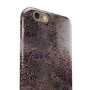 Black and Purple Watercolor Leopard Pattern iPhone 6/6s or 6/6s Plus 2-Piece Hybrid INK-Fuzed Case