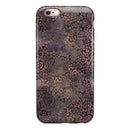 Black and Purple Watercolor Leopard Pattern iPhone 6/6s or 6/6s Plus 2-Piece Hybrid INK-Fuzed Case