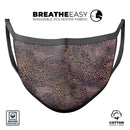 Black and Purple Watercolor Leopard Pattern - Made in USA Mouth Cover Unisex Anti-Dust Cotton Blend Reusable & Washable Face Mask with Adjustable Sizing for Adult or Child