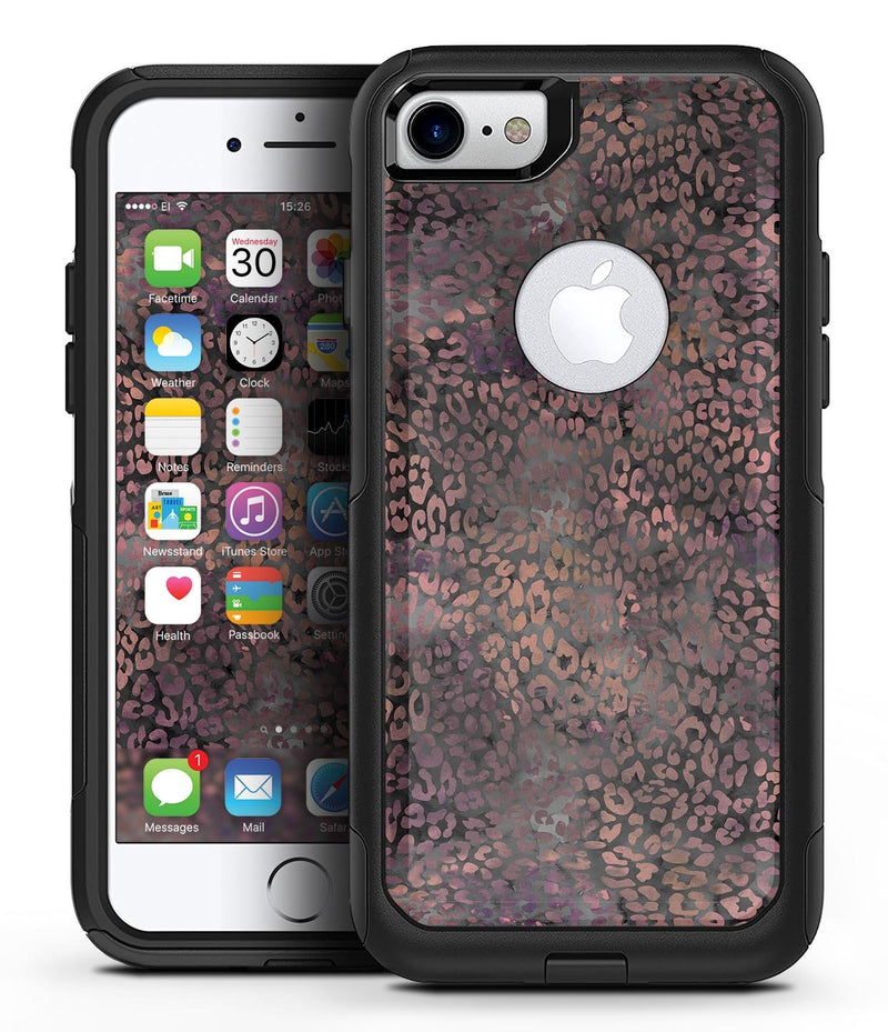 Black and Purple Watercolor Leopard Pattern - iPhone 7 or 8 OtterBox Case & Skin Kits
