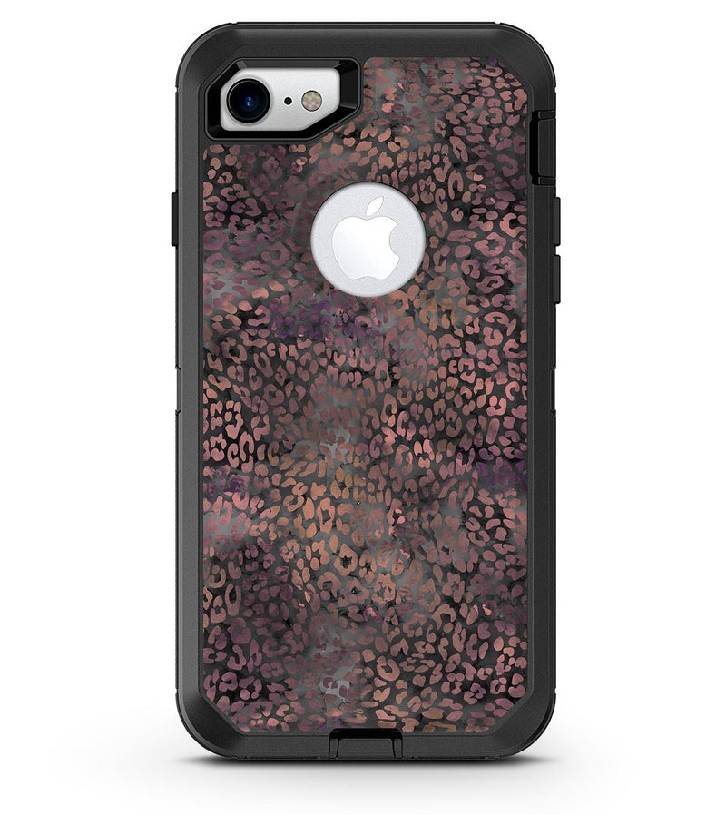 Black and Purple Watercolor Leopard Pattern - iPhone 7 or 8 OtterBox Case & Skin Kits