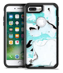Black and Teal Textured Marble - iPhone 7 Plus/8 Plus OtterBox Case & Skin Kits