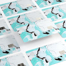 Black and Teal Textured Marble - Premium Protective Decal Skin-Kit for the Apple Credit Card