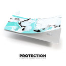 Black and Teal Textured Marble - Premium Protective Decal Skin-Kit for the Apple Credit Card