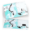 Black and Teal Textured Marble - Premium Protective Decal Skin-Kit for the Apple Credit Card