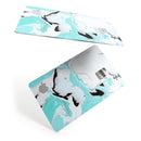 Black and Teal Textured Marble - Premium Protective Decal Skin-Kit for the Apple Credit Card