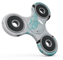 Black and Teal Textured Marble Full-Body Fidget Spinner Skin-Kit