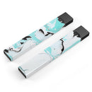 Black and Teal Textured Marble - Premium Decal Protective Skin-Wrap Sticker compatible with the Juul Labs vaping device
