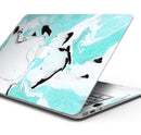 Black and Teal Textured Marble - Skin Decal Wrap Kit Compatible with the Apple MacBook Pro, Pro with Touch Bar or Air (11", 12", 13", 15" & 16" - All Versions Available)