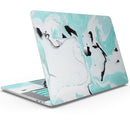 Black and Teal Textured Marble - Skin Decal Wrap Kit Compatible with the Apple MacBook Pro, Pro with Touch Bar or Air (11", 12", 13", 15" & 16" - All Versions Available)