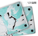 Black and Teal Textured Marble - Skin Decal Wrap Kit Compatible with the Apple MacBook Pro, Pro with Touch Bar or Air (11", 12", 13", 15" & 16" - All Versions Available)