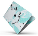Black and Teal Textured Marble - Skin Decal Wrap Kit Compatible with the Apple MacBook Pro, Pro with Touch Bar or Air (11", 12", 13", 15" & 16" - All Versions Available)