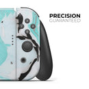 Black and Teal Textured Marble // Skin Decal Wrap Kit for Nintendo Switch Console & Dock, Joy-Cons, Pro Controller, Lite, 3DS XL, 2DS XL, DSi, or Wii - Vinyl Skin Wrap for Nintendo Switch 2, OLED, Lite, Pro Controller, Wii & Classic Handhelds