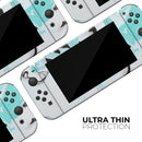 Black and Teal Textured Marble // Skin Decal Wrap Kit for Nintendo Switch Console & Dock, Joy-Cons, Pro Controller, Lite, 3DS XL, 2DS XL, DSi, or Wii - Vinyl Skin Wrap for Nintendo Switch 2, OLED, Lite, Pro Controller, Wii & Classic Handhelds
