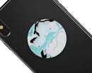 Black and Teal Textured Marble - Skin Kit for PopSockets and other Smartphone Extendable Grips & Stands