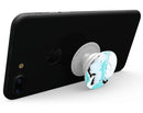 Black and Teal Textured Marble - Skin Kit for PopSockets and other Smartphone Extendable Grips & Stands