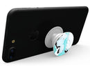 Black and Teal Textured Marble - Skin Kit for PopSockets and other Smartphone Extendable Grips & Stands
