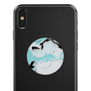 Black and Teal Textured Marble - Skin Kit for PopSockets and other Smartphone Extendable Grips & Stands