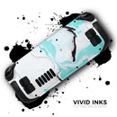 Black and Teal Textured Marble // Full Body Skin Decal Wrap Kit for the Steam Deck handheld gaming computer