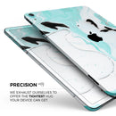 Black and Teal Textured Marble - Full Body Skin Decal for the Apple iPad Pro 12.9", 11", 10.5", 9.7", Air or Mini (All Models Available)