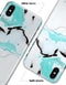 Black and Teal Textured Marble - iPhone X Clipit Case