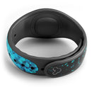 Black and Turquoise Unfocused Sparkle Print - Decal Skin Wrap Kit for the Disney Magic Band