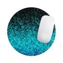 Black and Turquoise Unfocused Sparkle Print// WaterProof Rubber Foam Backed Anti-Slip Mouse Pad for Home Work Office or Gaming Computer Desk