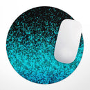 Black and Turquoise Unfocused Sparkle Print// WaterProof Rubber Foam Backed Anti-Slip Mouse Pad for Home Work Office or Gaming Computer Desk