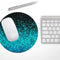 Black and Turquoise Unfocused Sparkle Print// WaterProof Rubber Foam Backed Anti-Slip Mouse Pad for Home Work Office or Gaming Computer Desk