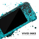 Black and Turquoise Unfocused Sparkle Print // Skin Decal Wrap Kit for Nintendo Switch Console & Dock, Joy-Cons, Pro Controller, Lite, 3DS XL, 2DS XL, DSi, or Wii - Vinyl Skin Wrap for Nintendo Switch 2, OLED, Lite, Pro Controller, Wii & Classic Handhelds