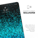 Black and Turquoise Unfocused Sparkle Print - Full Body Skin Decal for the Apple iPad Pro 12.9", 11", 10.5", 9.7", Air or Mini (All Models Available)