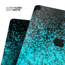 Black and Turquoise Unfocused Sparkle Print - Full Body Skin Decal for the Apple iPad Pro 12.9", 11", 10.5", 9.7", Air or Mini (All Models Available)