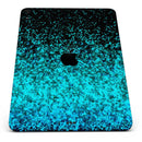 Black and Turquoise Unfocused Sparkle Print - Full Body Skin Decal for the Apple iPad Pro 12.9", 11", 10.5", 9.7", Air or Mini (All Models Available)