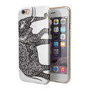 Black and White Aztec Ethnic Elephant iPhone 6/6s or 6/6s Plus 2-Piece Hybrid INK-Fuzed Case