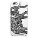 Black and White Aztec Ethnic Elephant iPhone 6/6s or 6/6s Plus 2-Piece Hybrid INK-Fuzed Case