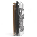 Black and White Aztec Ethnic Elephant iPhone 6/6s or 6/6s Plus 2-Piece Hybrid INK-Fuzed Case