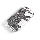 Black and White Aztec Ethnic Elephant iPhone 6/6s or 6/6s Plus 2-Piece Hybrid INK-Fuzed Case