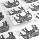 Black and White Aztec Ethnic Elephant - Premium Protective Decal Skin-Kit for the Apple Credit Card