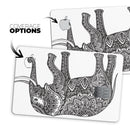 Black and White Aztec Ethnic Elephant - Premium Protective Decal Skin-Kit for the Apple Credit Card