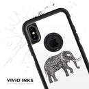 Black and White Aztec Ethnic Elephant - Skin Kit for the iPhone OtterBox Cases
