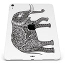 Black and White Aztec Ethnic Elephant - Full Body Skin Decal for the Apple iPad Pro 12.9", 11", 10.5", 9.7", Air or Mini (All Models Available)