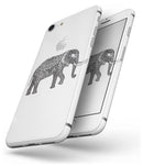 Black and White Aztec Ethnic Elephant - Skin-kit for the iPhone 8 or 8 Plus