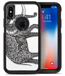 Black and White Aztec Ethnic Elephant - iPhone X OtterBox Case & Skin Kits