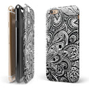 Black and White Aztec Paisley iPhone 6/6s or 6/6s Plus 2-Piece Hybrid INK-Fuzed Case