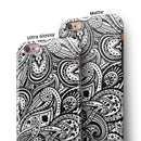 Black and White Aztec Paisley iPhone 6/6s or 6/6s Plus 2-Piece Hybrid INK-Fuzed Case