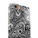 Black and White Aztec Paisley iPhone 6/6s or 6/6s Plus 2-Piece Hybrid INK-Fuzed Case