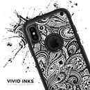 Black and White Aztec Paisley - Skin Kit for the iPhone OtterBox Cases