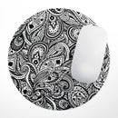 Black and White Aztec Paisley// WaterProof Rubber Foam Backed Anti-Slip Mouse Pad for Home Work Office or Gaming Computer Desk