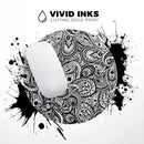 Black and White Aztec Paisley// WaterProof Rubber Foam Backed Anti-Slip Mouse Pad for Home Work Office or Gaming Computer Desk